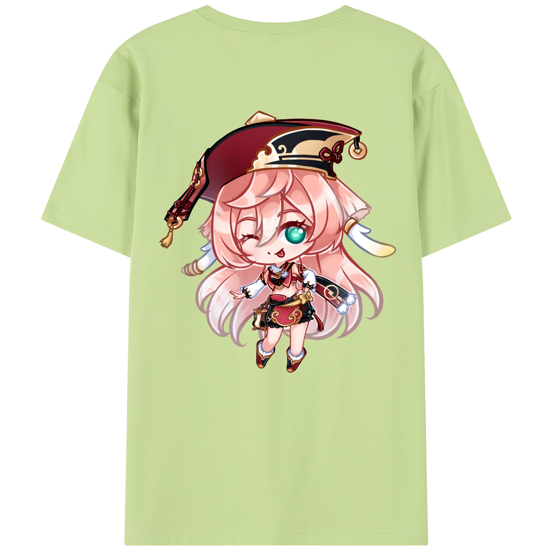 げんし神 ヤンフェイ genshin Yanfei 綿100％半袖Tシャツ（背面プリント）